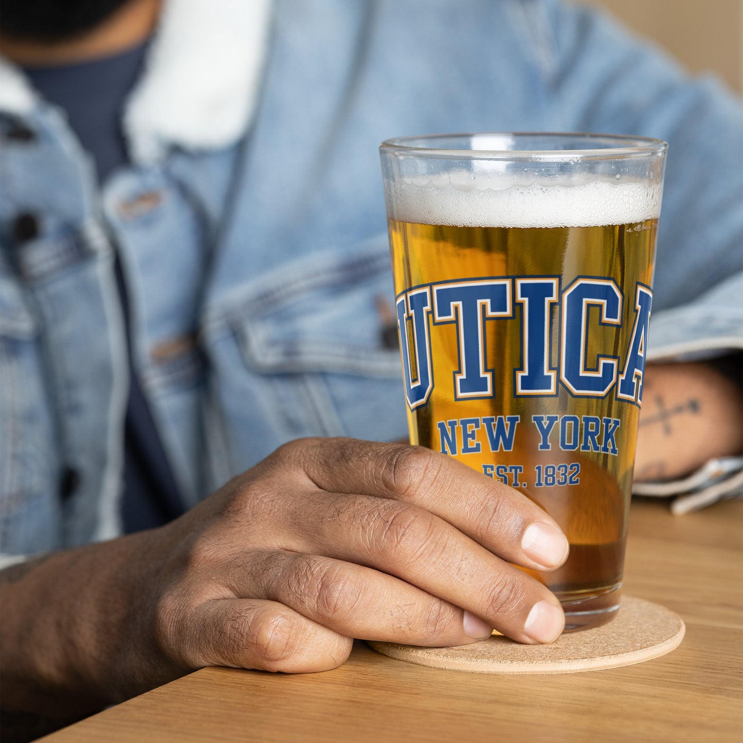Utica EST 1832 16 oz shaker pint glass