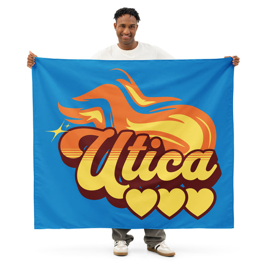 Utica Fire and Love retro indoor wall tapestry