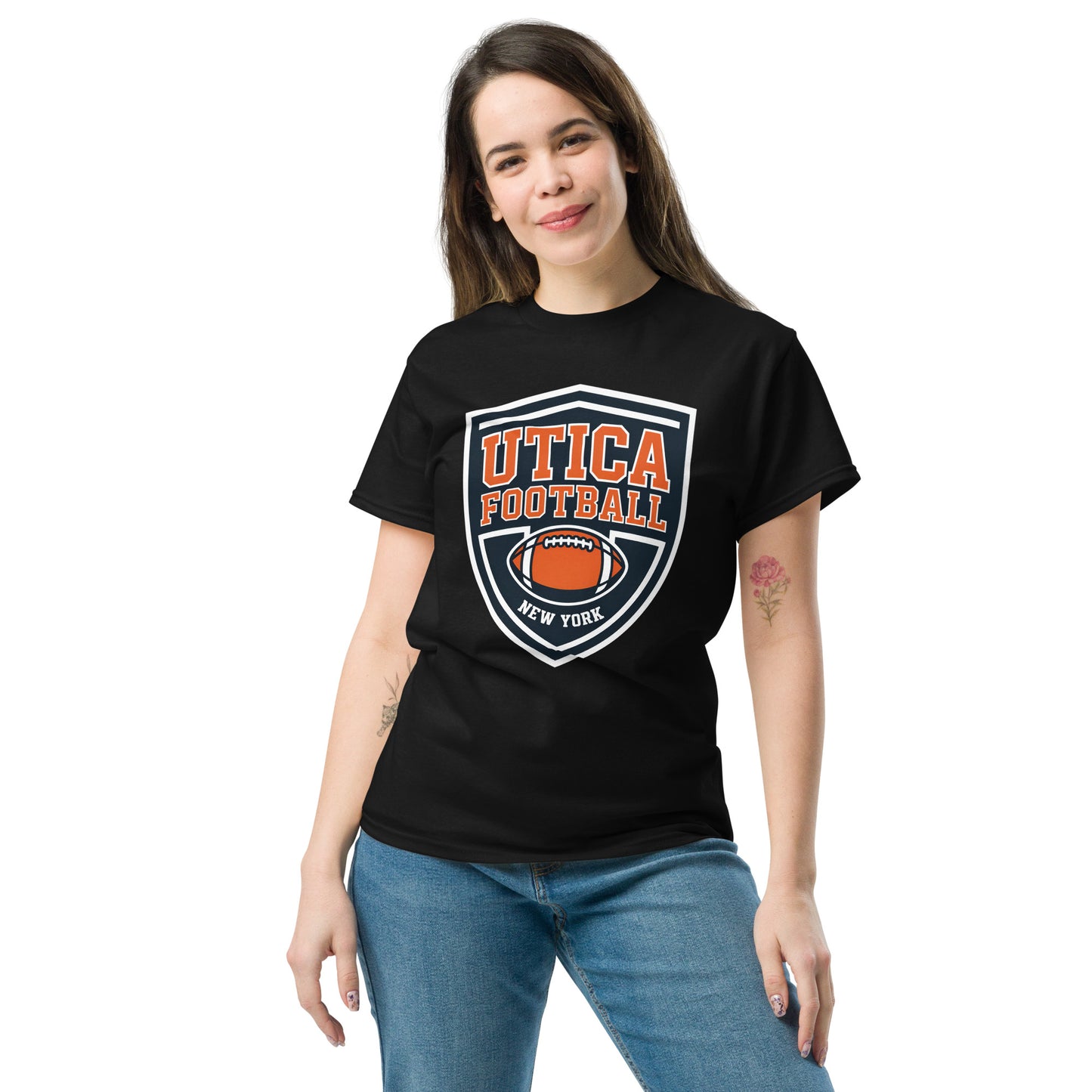 Utica Football unisex cotton t-shirt, front