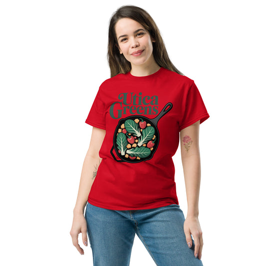 Utica Greens unisex cotton t-shirt, front