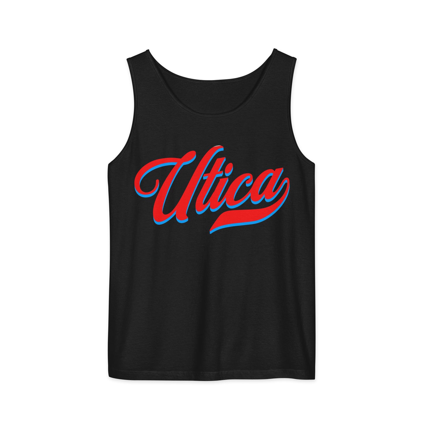 Utica garment-dyed unisex tank top, front