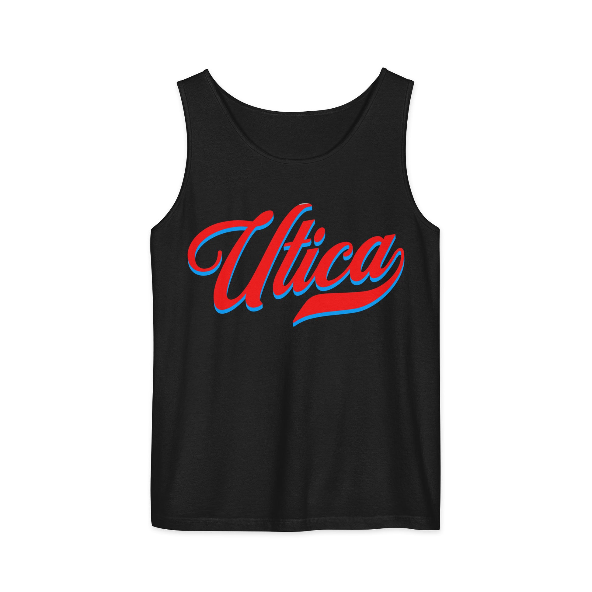 Utica garment-dyed unisex tank top, front