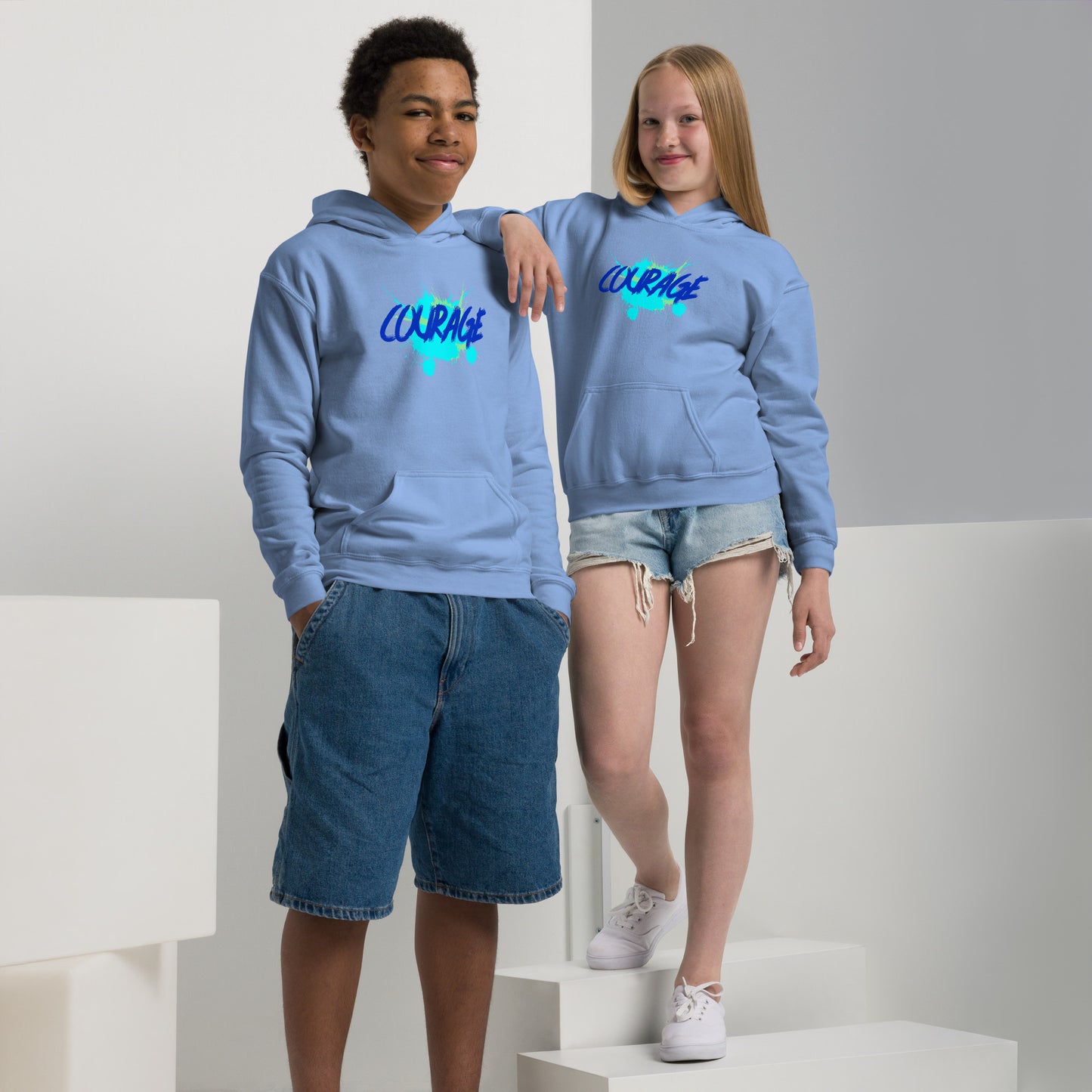 Courage youth pullover hoodie, Utica